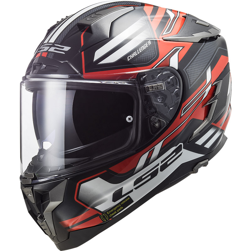 Casco LS2 FF327 Challenger Spin nero rosso