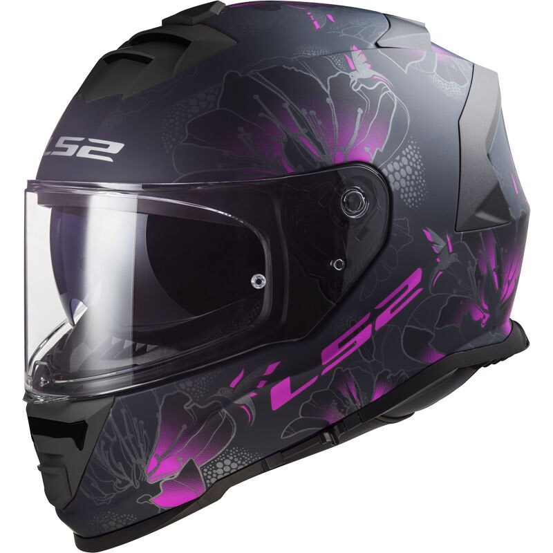 Casco LS2 FF800 Storm 2 06 Burst nero opaco rosa