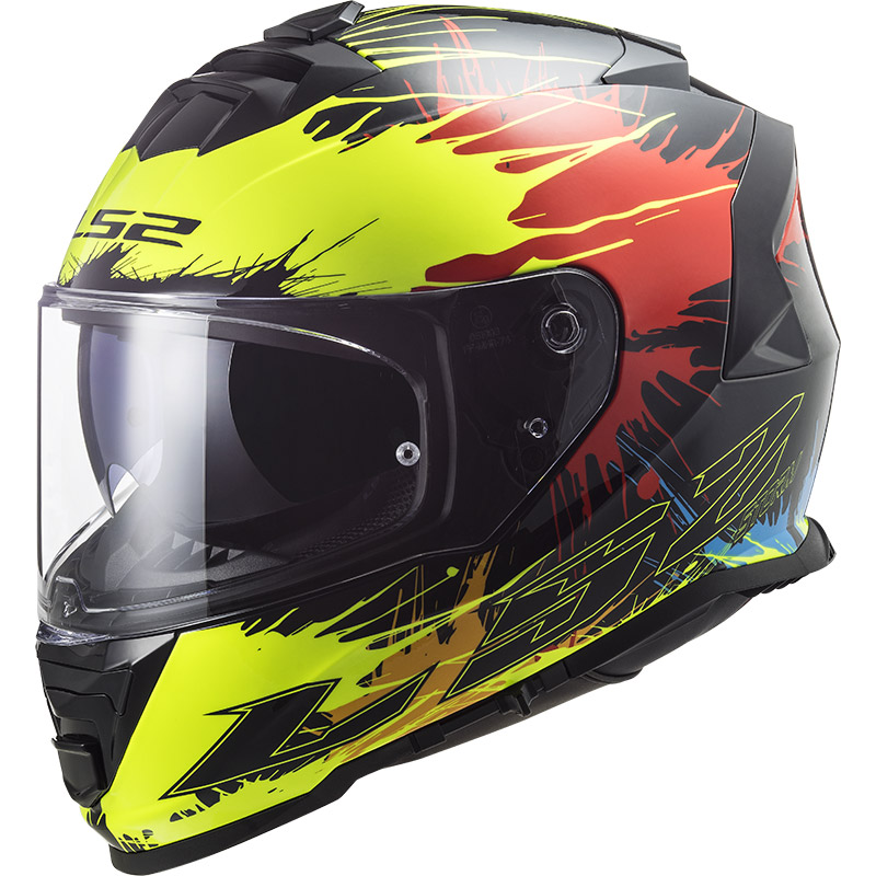 Ls2 Ff800 Storm Drop Helmet Black Yellow Red LS2-108003154 Full Face  Helmets | MotoStorm