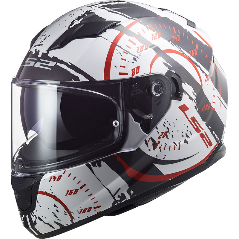 Ls2 Ff320 Stream Evo Tacho Helmet White Red LS2-103205502 Full Face Helmets  | MotoStorm