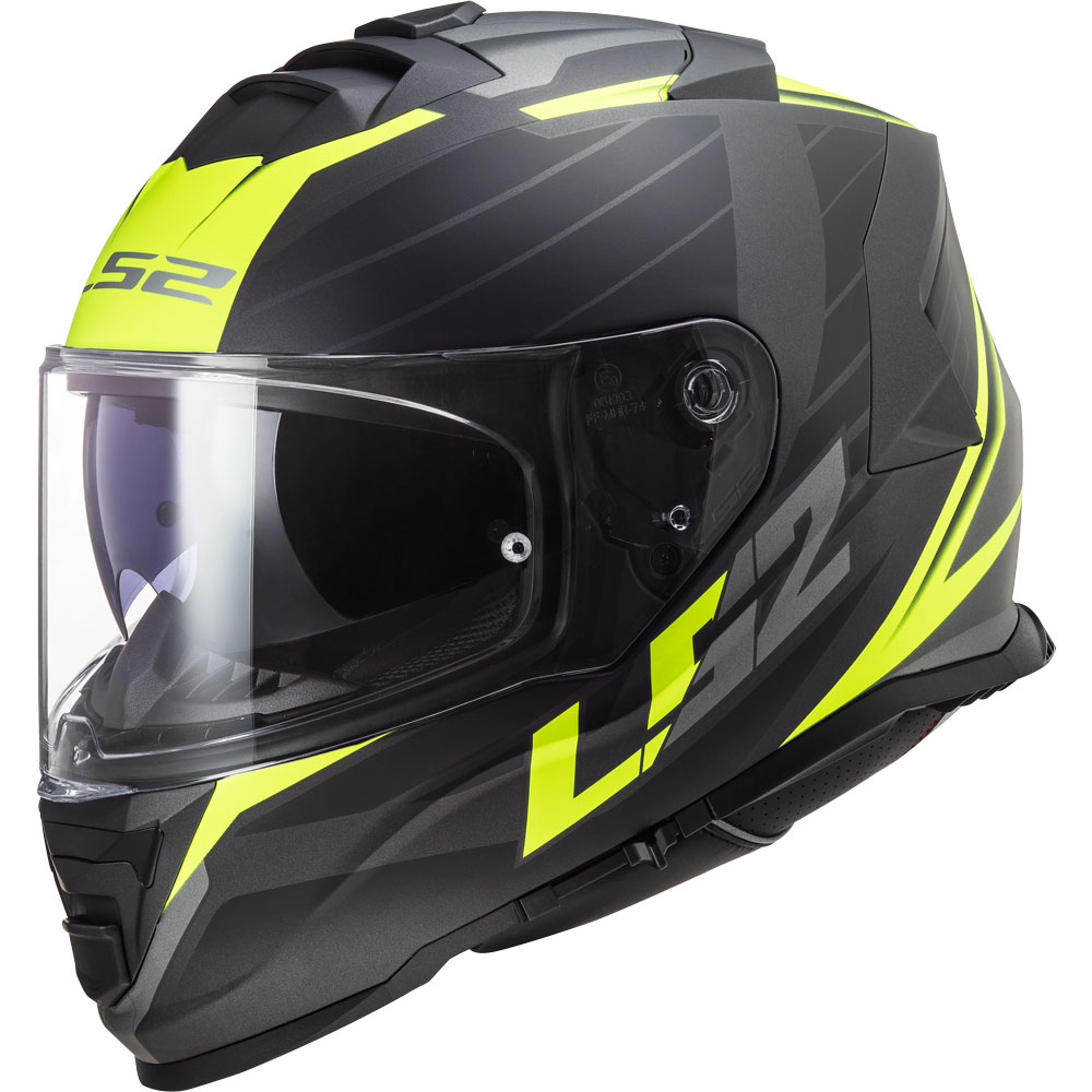 Ls2 Storm Ff800 Nerve Matt Black Hv Yellow Ls2 108002060 Full Face