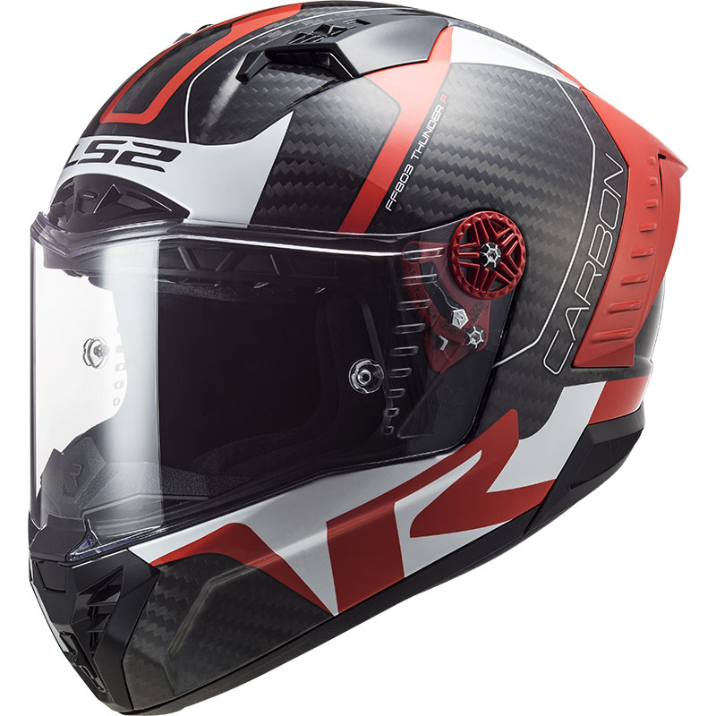 Casco LS2 FF805 Thunder Carbon Racing1 rosso
