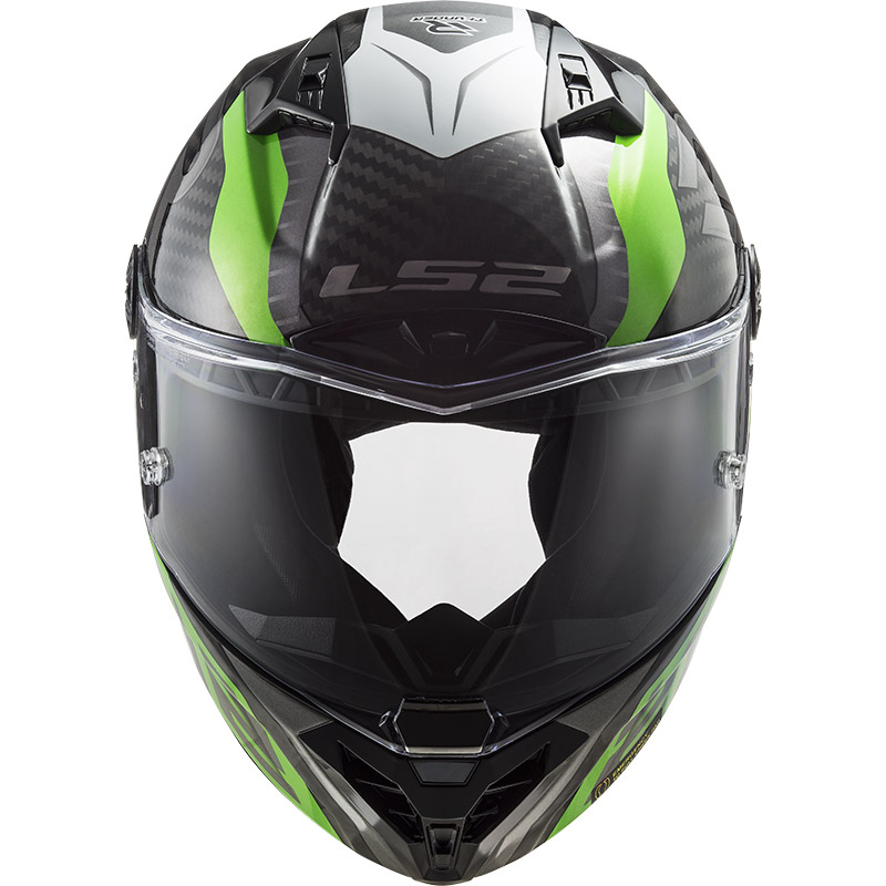 LS2 FF805 Thunder Carbon Supra Helm grun weiB LS2 168058560 Integral Helme MotoStorm