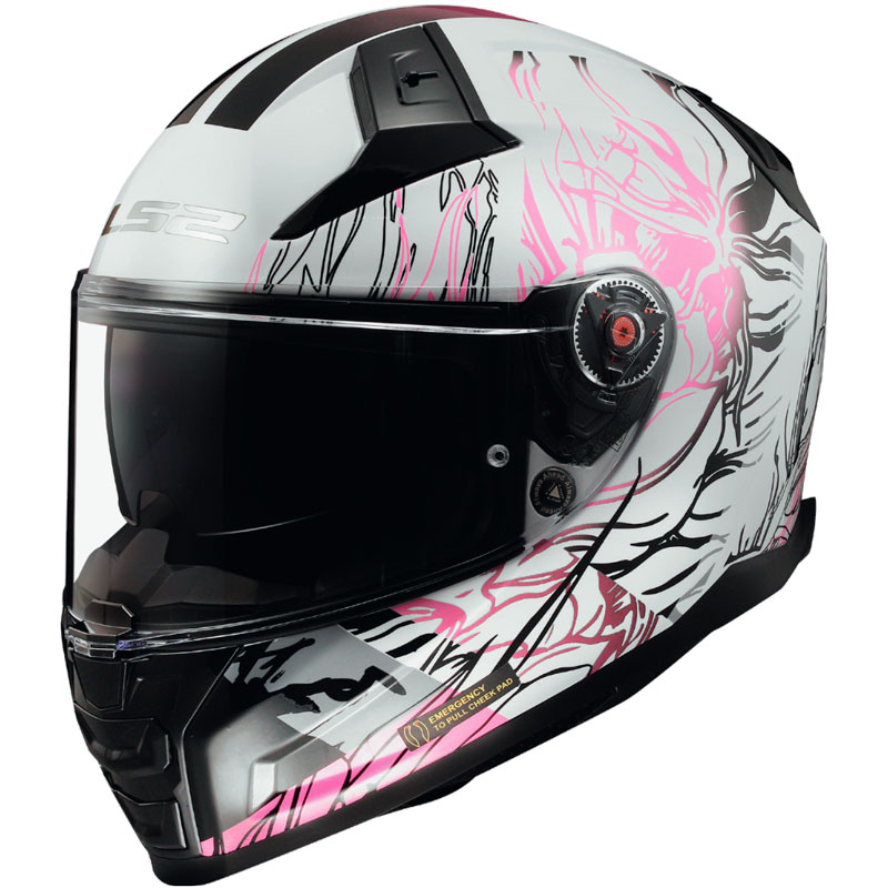 a pesar de partes Padre Casco LS2 FF811 Vector 2 Darflo blanco rosa LS2-168112746 Cascos Integrales  | MotoStorm