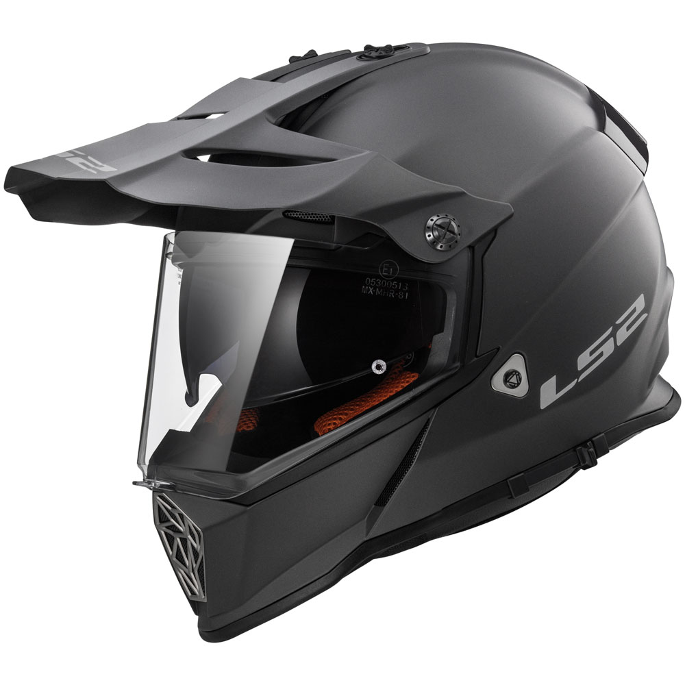 Ls2 Pioneer Mx436 Solid Matt Titanium LS2-404361007 Full Face Helmets ...