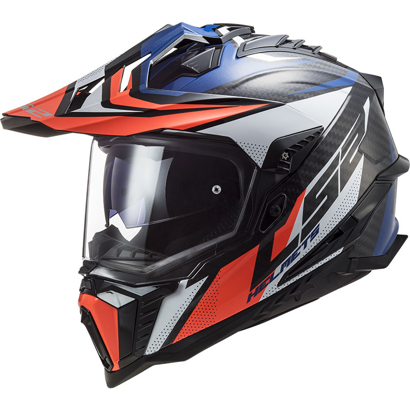 Ls2 Mx701 Explorer Carbon Focus Helmet Blue Red LS2-407016226 Full Face  Helmets | MotoStorm