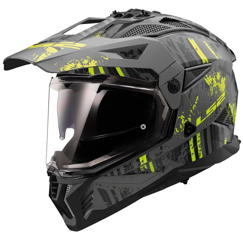 Casco LS2 MX702 Pioneer 2 Crazy giallo