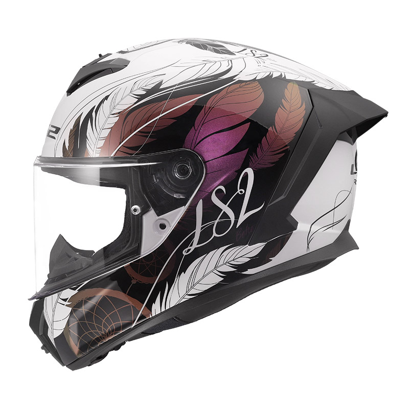 Casque LS2 FF820 Rapid 3 Boho blanc noir rose