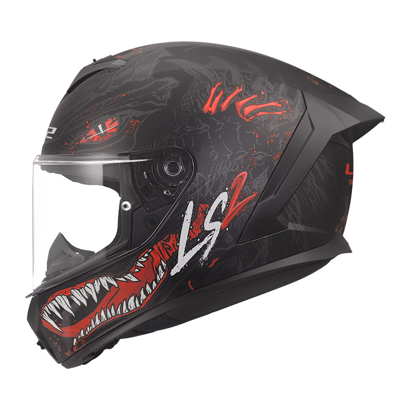 Casco LS2 FF820 Rapid 3 Kaiju 2 nero rosso opaco
