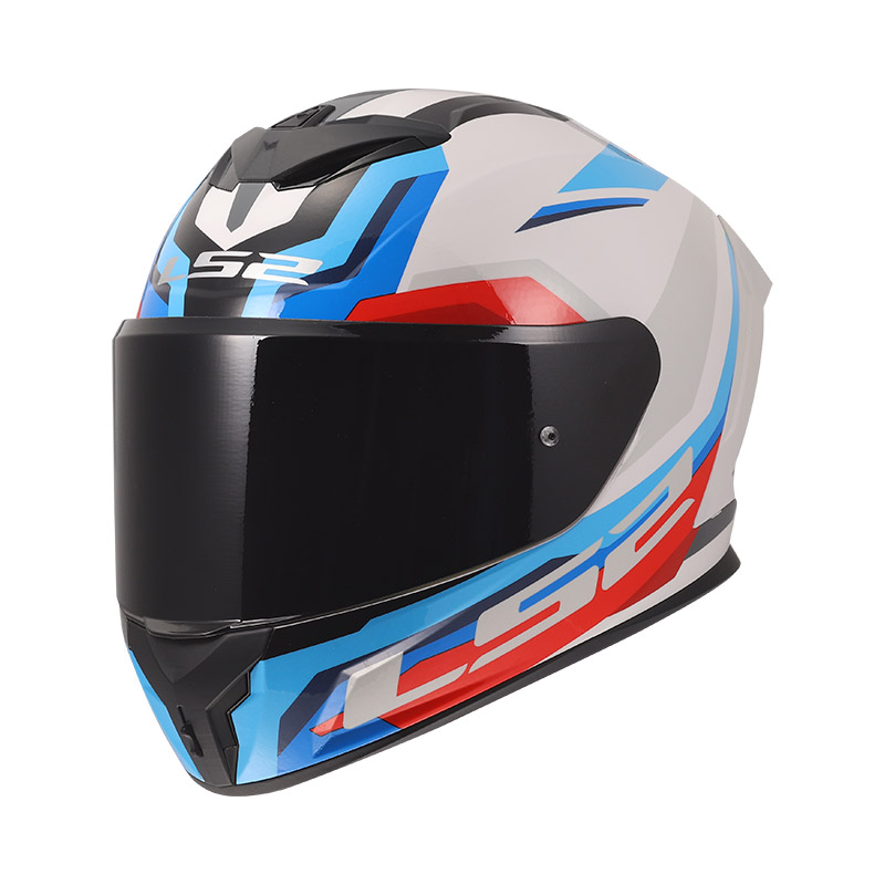 LS2 FF820 ラピッド 3 ハイパーヘルメット ホワイト ブルー レッド