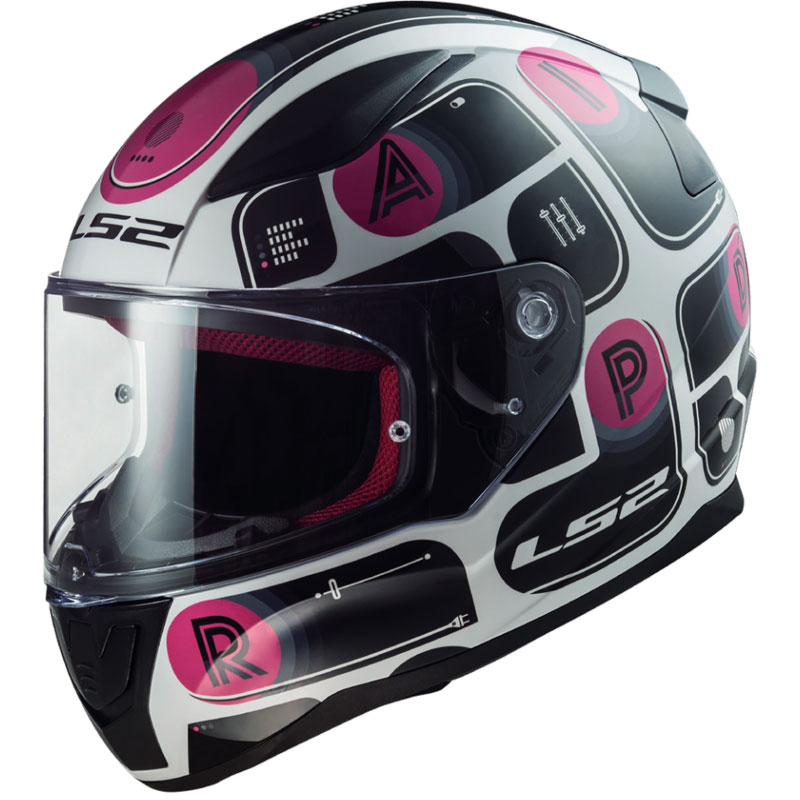 Casco LS2 FF353 Rapid Brick nero rosa