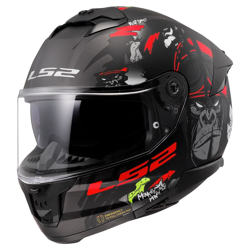 Casco LS2 FF808 Stream 2 Angry Monkey opaco