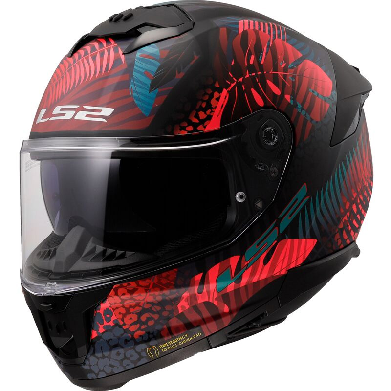 Casco LS2 FF808 Stream 2 Jungle rosa blu