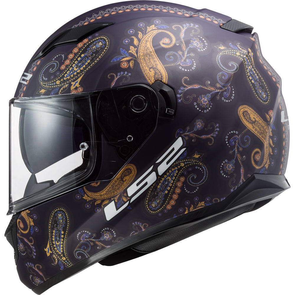 LS2 Casco Moto FF320 STREAM EVO PASLY MATT VIOLET Nero//Viola