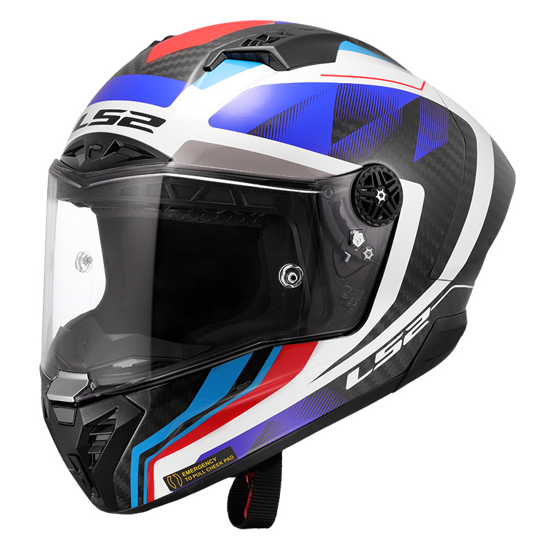Casco LS2 FF805 Thunder Carbon Gp Aero Raute blu