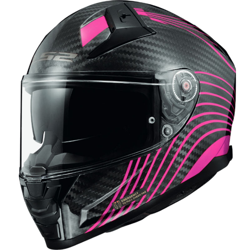 Casco LS2 FF811 Vector 2 Carbon Flux viola