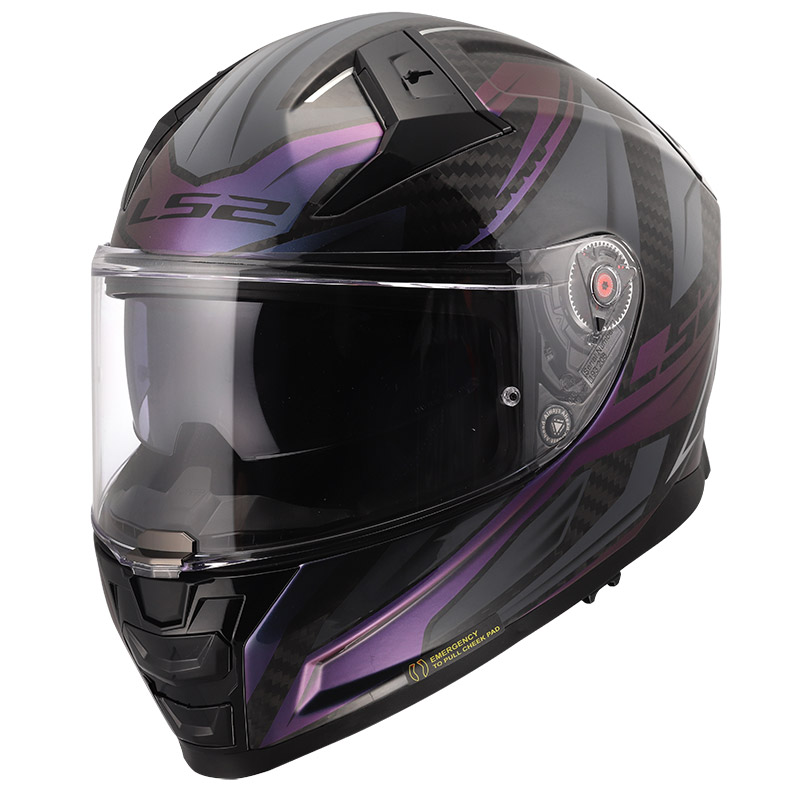 Casco LS2 FF811 Vector 2 Carbon Savage camaleón