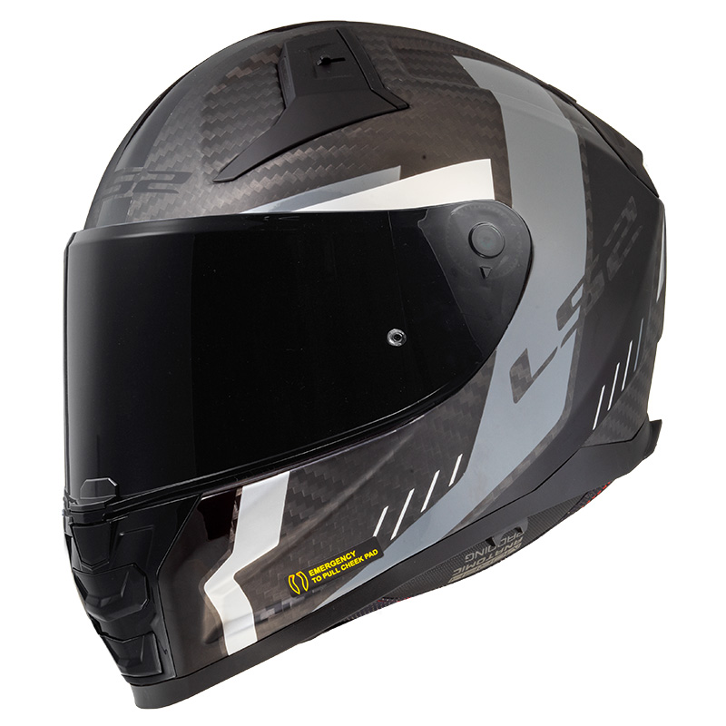 Casco LS2 FF811 Vector 2 Carbon Grid grigio