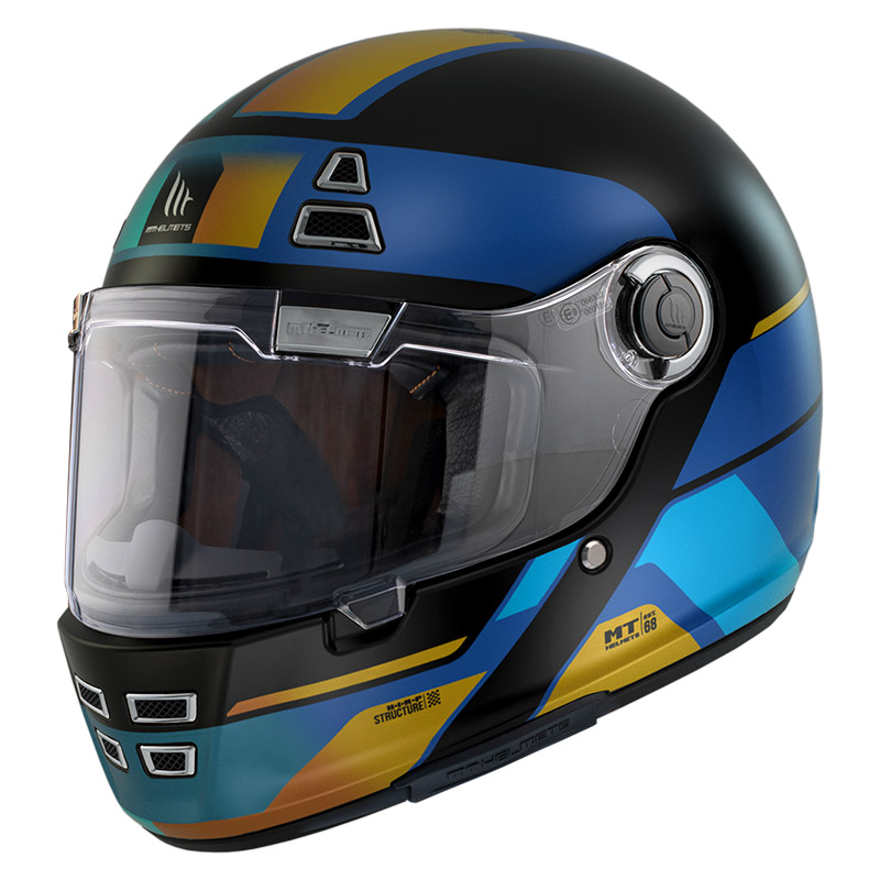 Casco MT Helmets Jarama 68TH C7 blu opaco