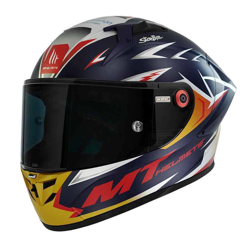 Mt Helmets Kre Plus Carbon Acosta A37 blu opaco