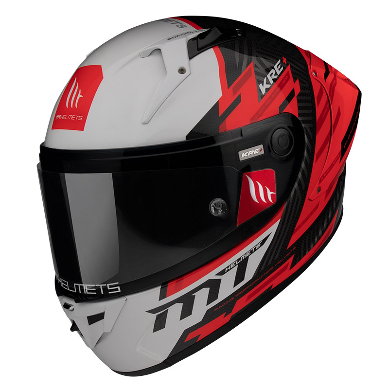 Mt Helmets Kre Plus Carbon Brush A5 rosso