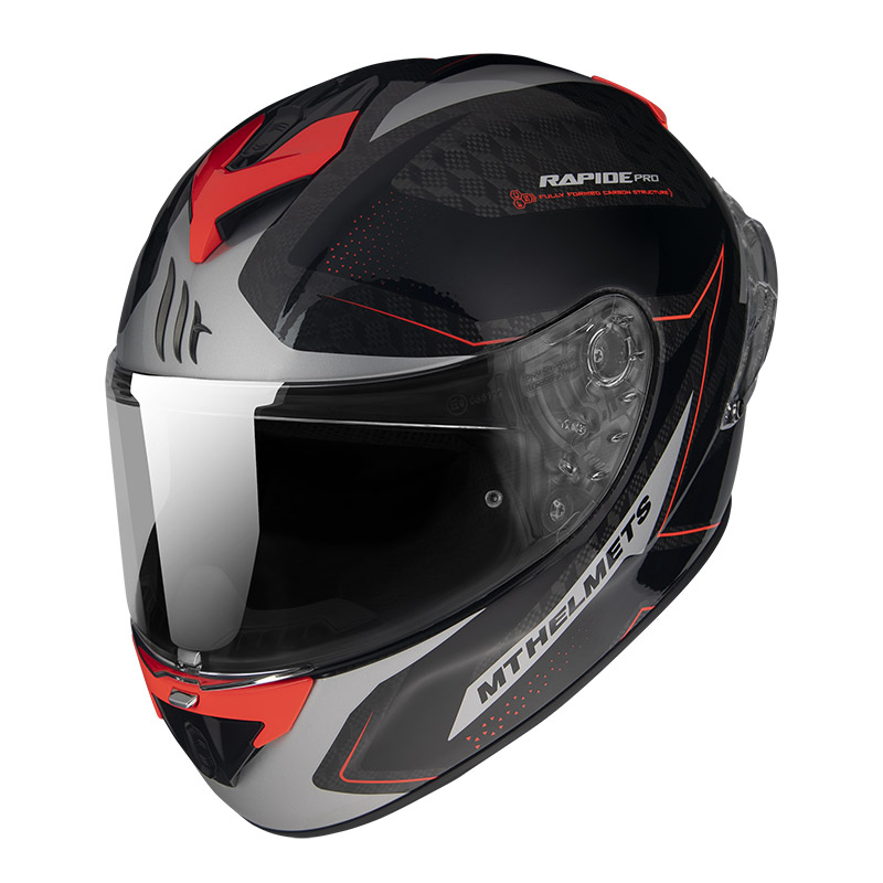 Casco Mt Helmets Rapide Pro Master B5 Rosso Fluo
