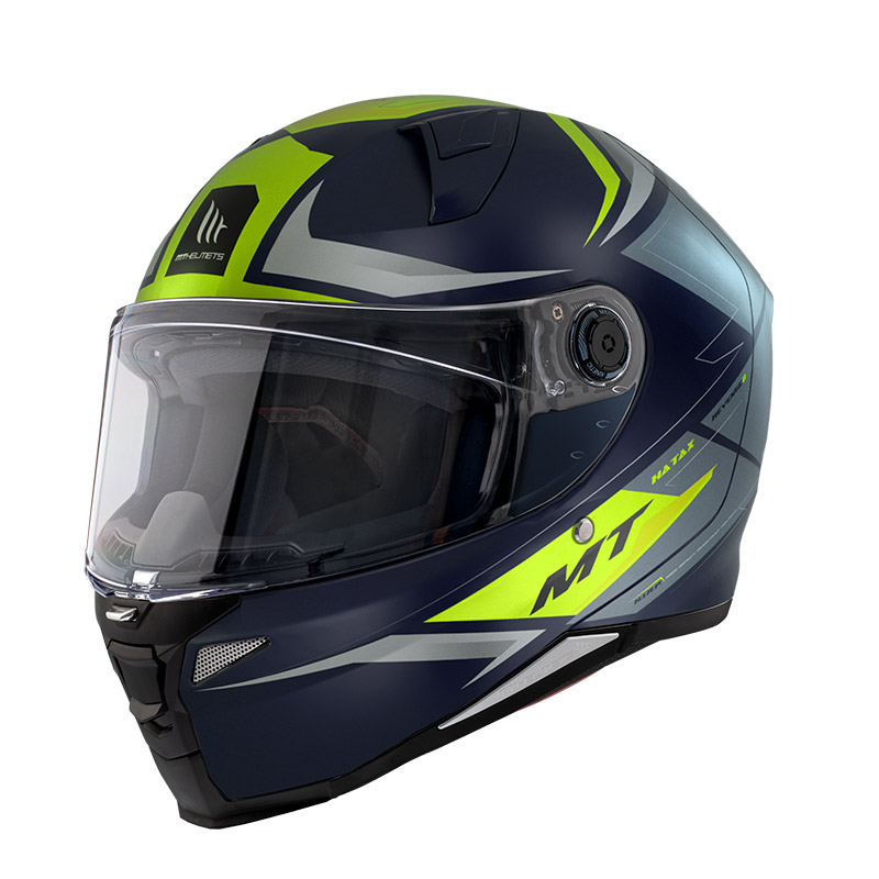 Mt Helmets Revenge 2 S Hatax C3 blu giallo opaco