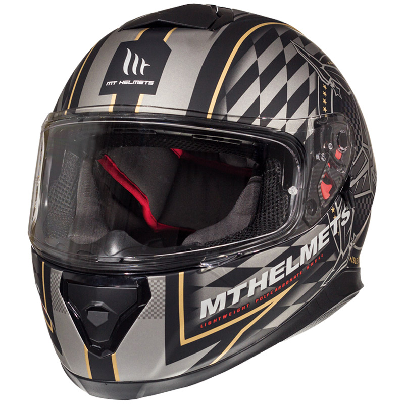 Mt Helmets Thunder 3 Sv Isle Of Man nero oro