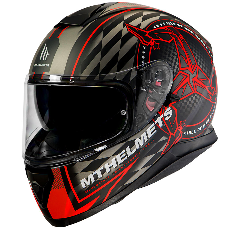 Mt Helmets Thunder 3 Sv Isle Of Man B5 rosso