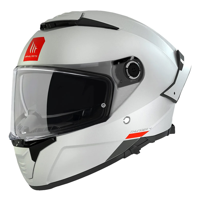 Casco MT Helmets Thunder 4 SV Solid A0 bianco