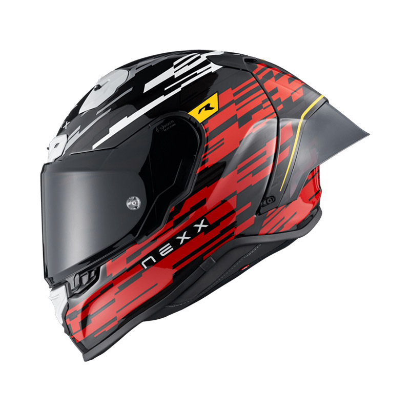 Casco Nexx X.R3R Glitch Racer rosso bianco