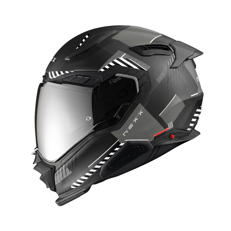 Casco Nexx X.WST3 Fluence nero argento opaco