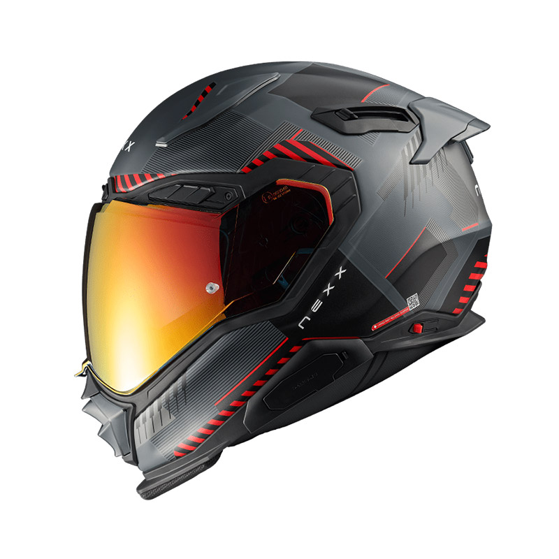 Casco Nexx X.WST3 Fluence grigio rosso opaco