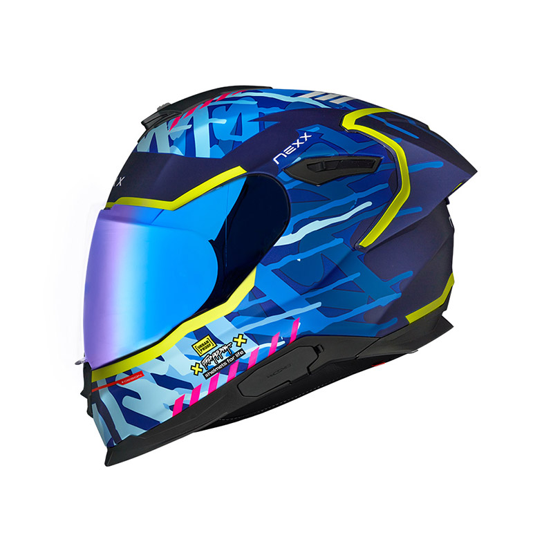 Casco Nexx Y.100R Urbangram indigo blu opaco