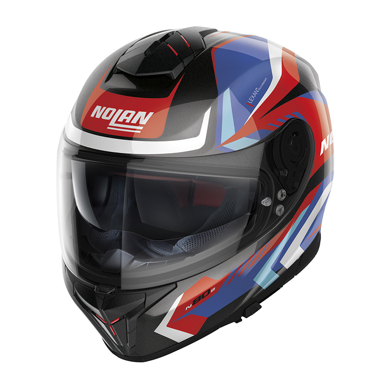 Casco Nolan N80.8 Rumble N-Com blu rosso