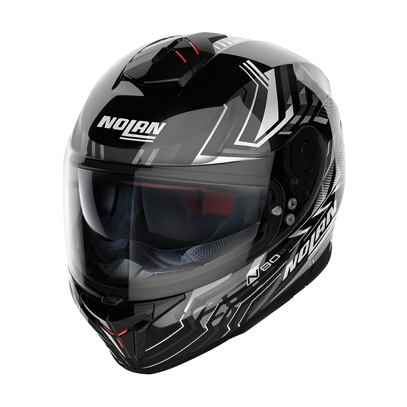 Casco Nolan N80.8 Turbolence N-Com bianco