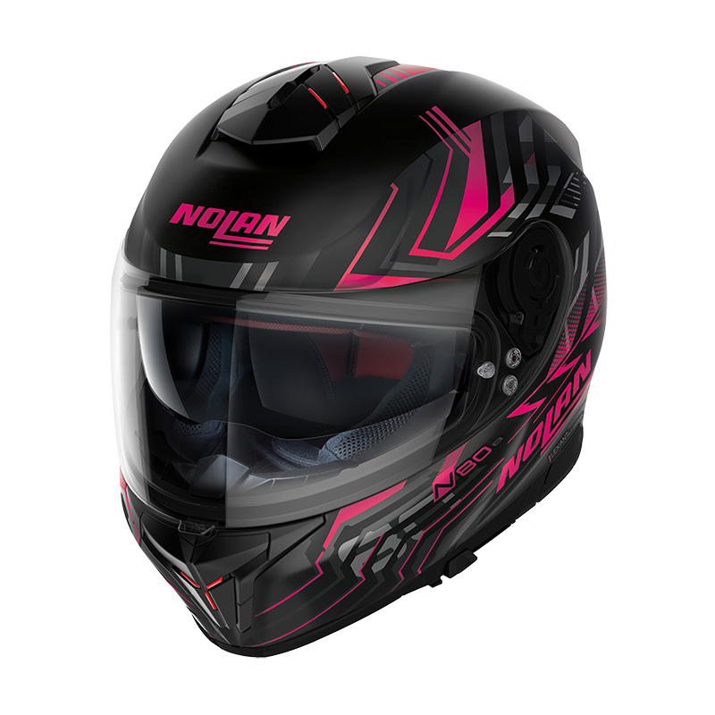 Casco Nolan N80.8 Turbolence N-Com rosa