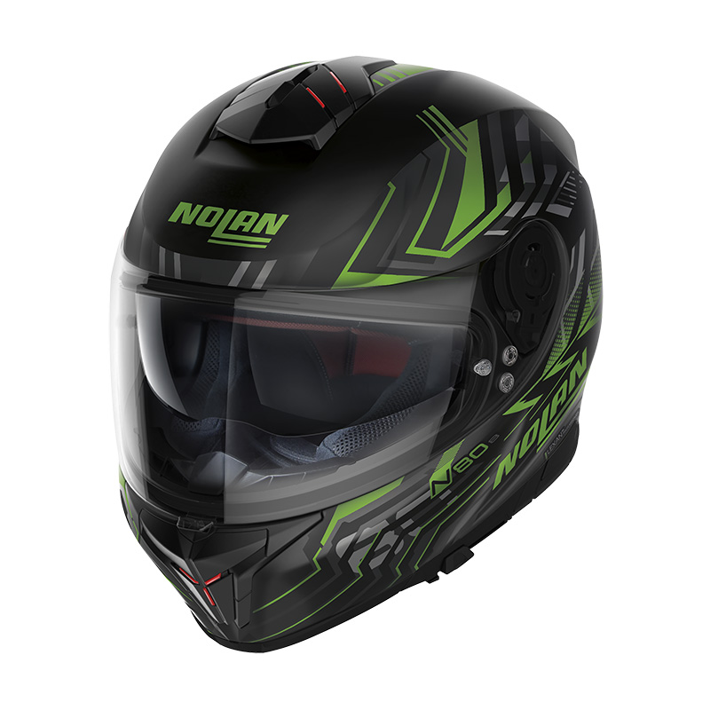 Casco Nolan N80.8 Turbolence N-Com verde