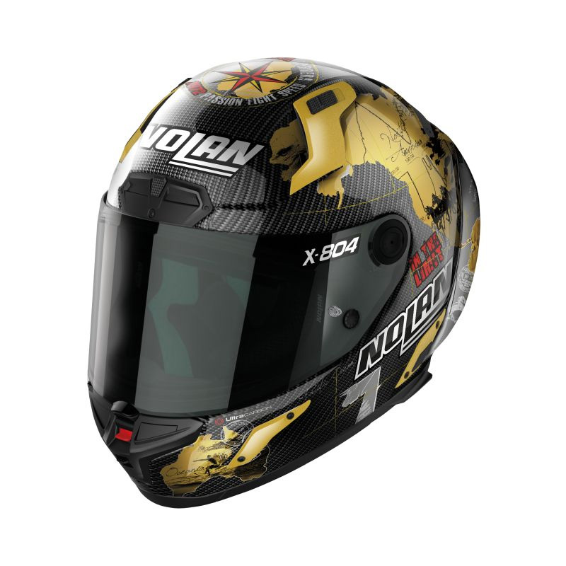 Nolan X-804 RS Ultra Carbon Replica Checa oro