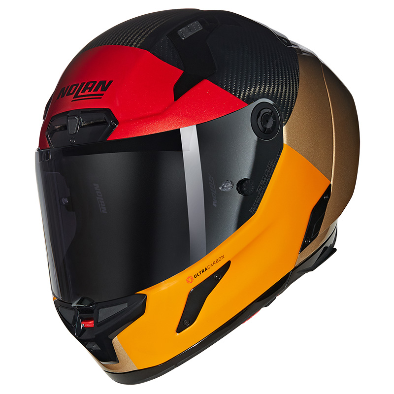 Nolan X-804 Rs Ultra Carbon Blocco Helmet Orange