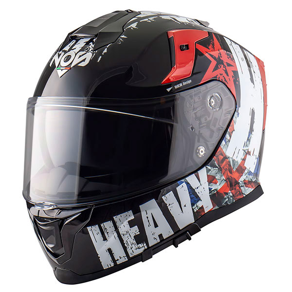 Casco NOS NS 10 Heavy nero rosso