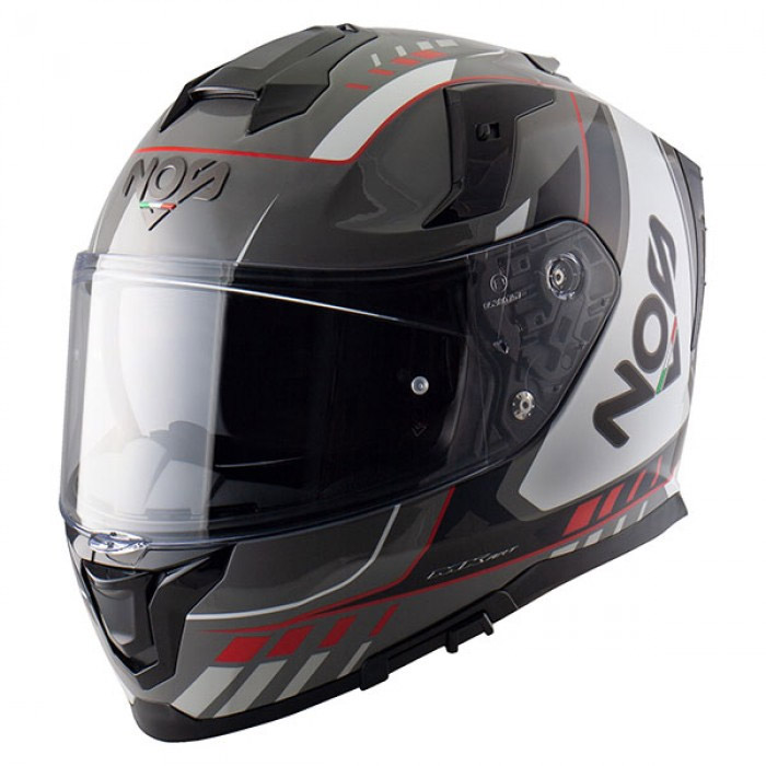 Casco NOS NS 10 Mig rosso