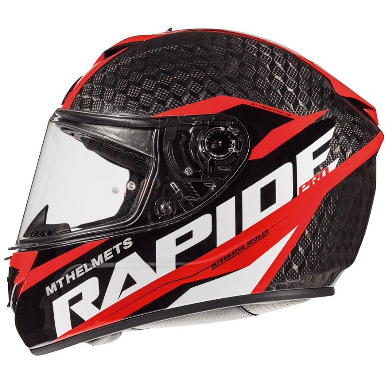 Mt Helmets Rapide Pro Carbon Kid C5 nero rosso