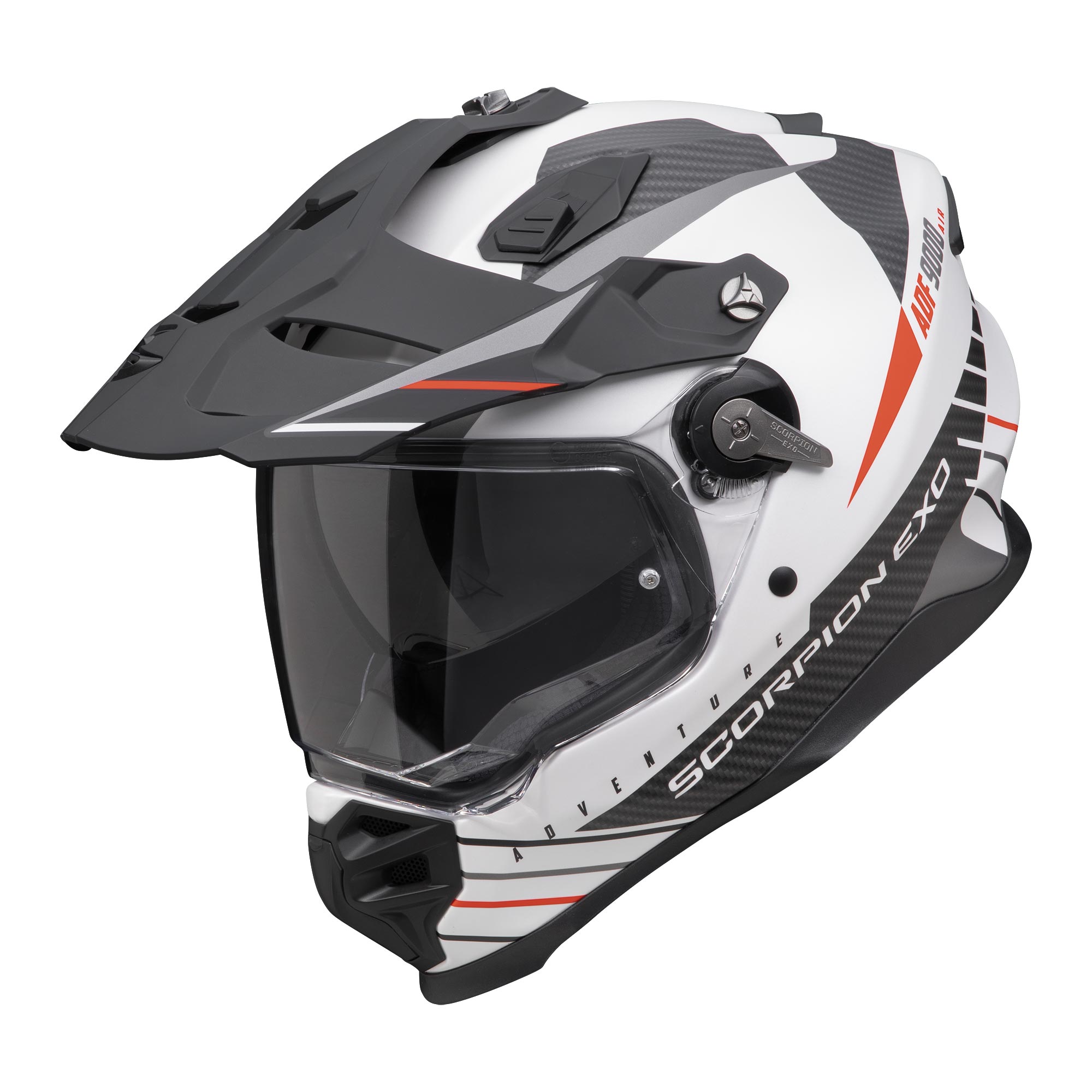 Scorpion ADF-9000 Air Feat Helm weiß rot