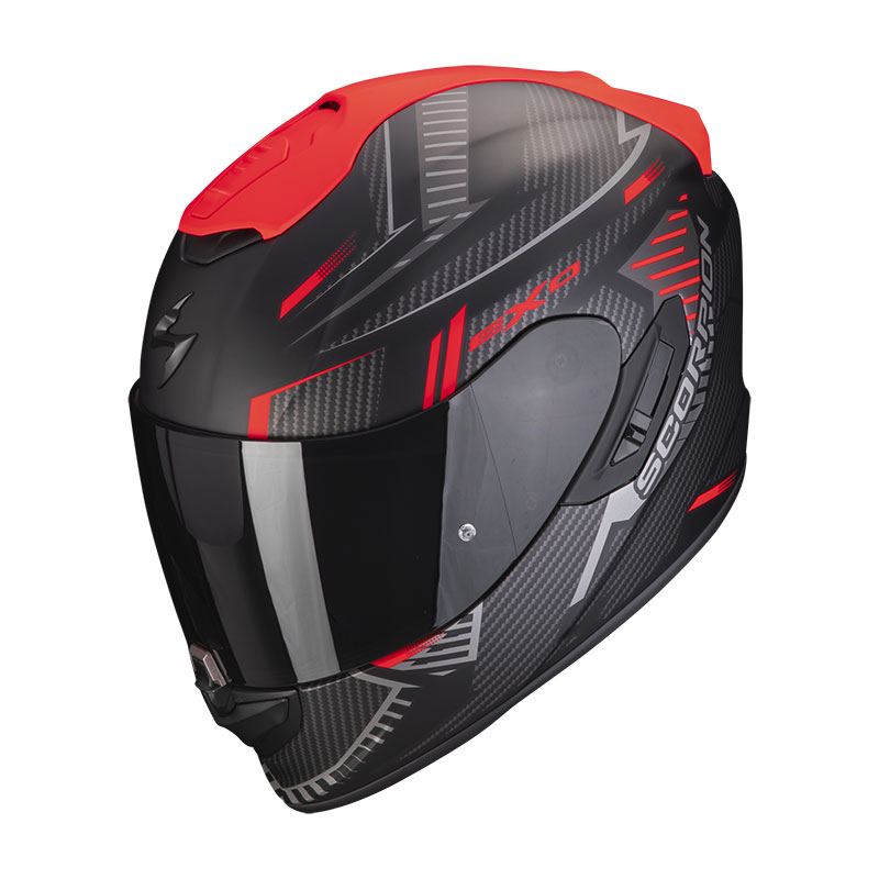 Scorpion EXO 1400 Evo Air Shell nero opaco rosso