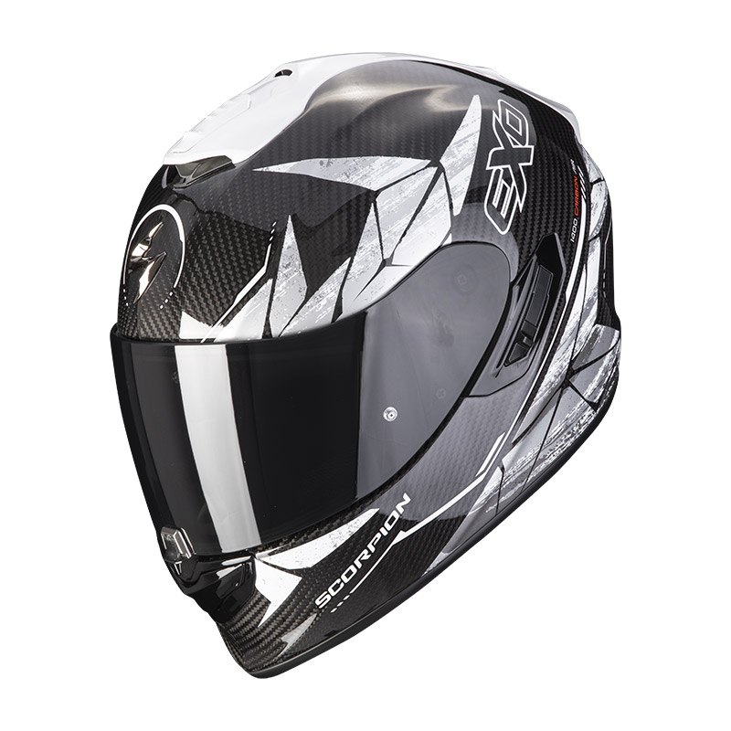 Casque Scorpion Exo-1400 Carbon Air Aranea blanc