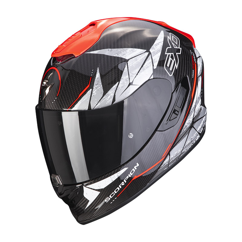Scorpion Exo 1400 Carbon Air Aranea Helmet Red 14 382 160 Full Face Helmets MotoStorm