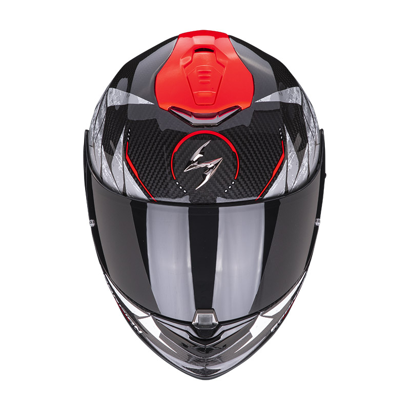 Casco SCORPION EXO-1400 EVO II AIR ACCORD Fibra Rosso