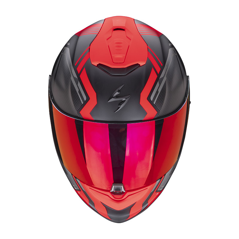 Casco SCORPION EXO-1400 EVO II AIR ACCORD Fibra Rosso