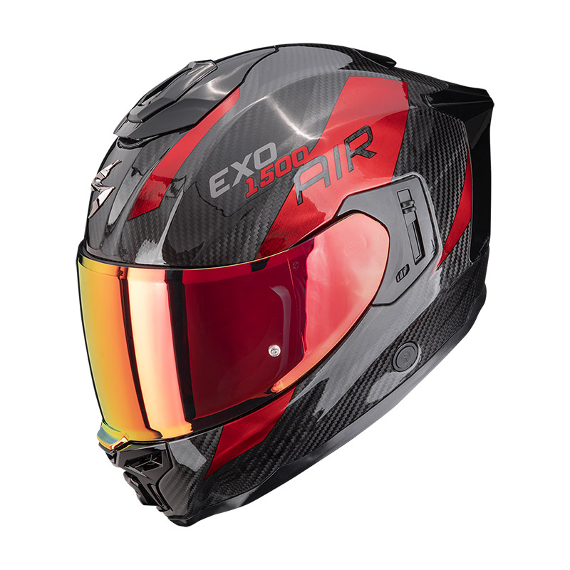 Scorpion Exo-1500 Carbon Air Platted Helmet Red